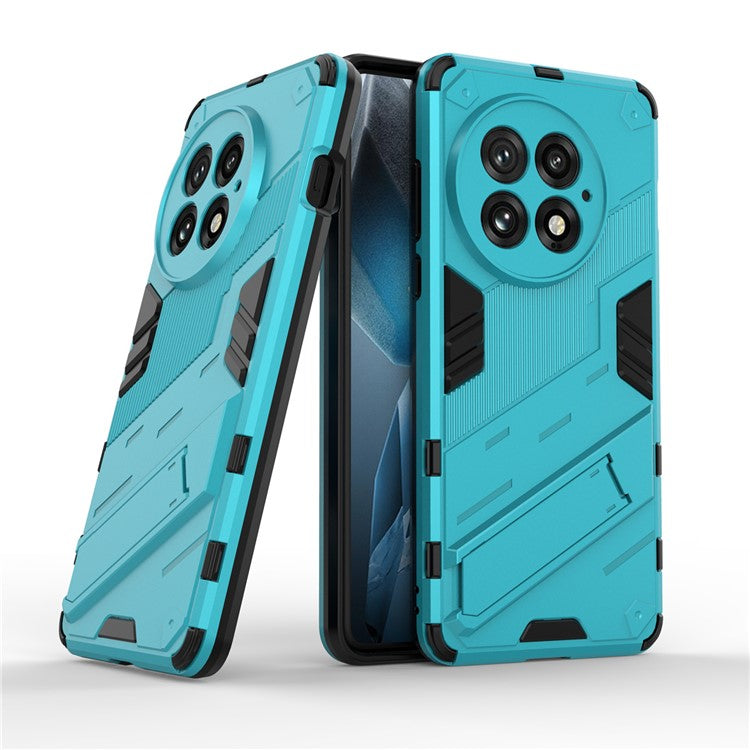 For OnePlus 13 Case PC+TPU Shockproof Phone Cover with Kickstand - Baby Blue