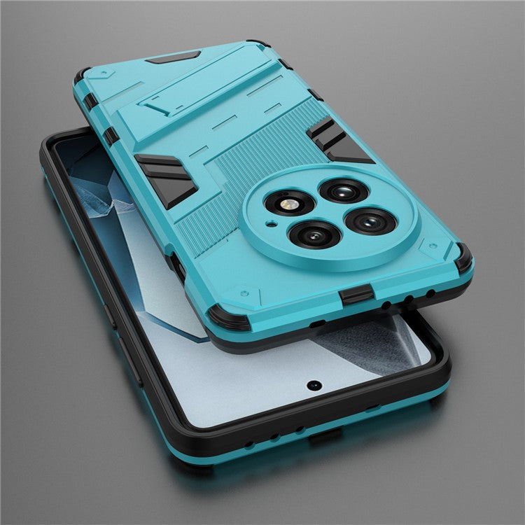 For OnePlus 13 Case PC+TPU Shockproof Phone Cover with Kickstand - Baby Blue