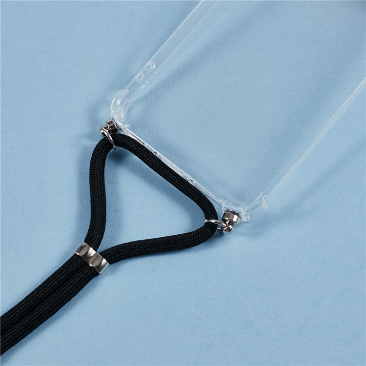 For Samsung Galaxy A36 5G Case Reinforced Corner TPU Clear Phone Cover with Lanyard