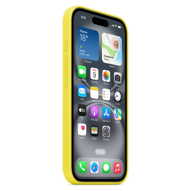 For iPhone 16 Plus Case Silicone Magnetic Phone Cover Compatible with MagSafe - Warm Yellow