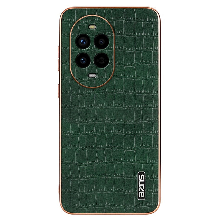 AZNS For Huawei nova 13 Pro 5G Case Electroplating Crocodile Texture PU+TPU Phone Cover - Green