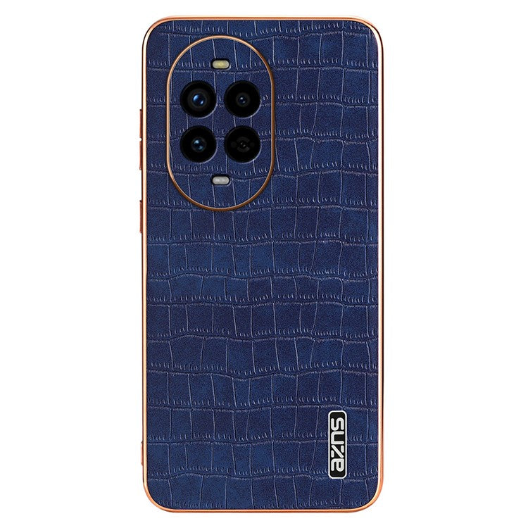 AZNS For Huawei nova 13 Pro 5G Case Electroplating Crocodile Texture PU+TPU Phone Cover - Blue