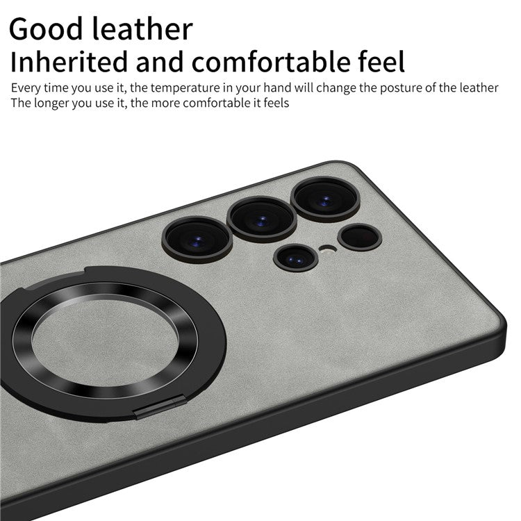 GKK For Samsung Galaxy S25 Ultra Case Compatible with MagSafe Phone Back Cover with Kickstand - Green