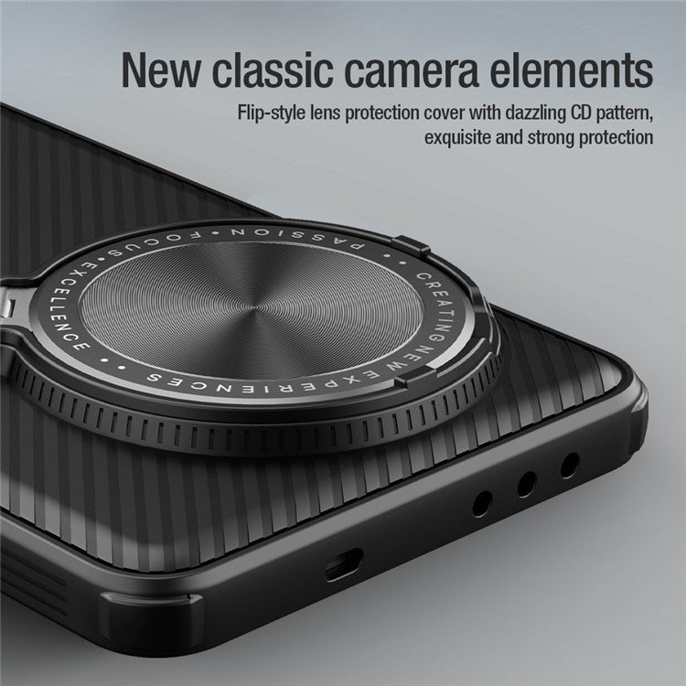 NILLKIN Camshield Prop Magnetic Series for OnePlus 13 Case Compatible with MagSafe PC+TPU Phone Cover with Camera Cover - Black