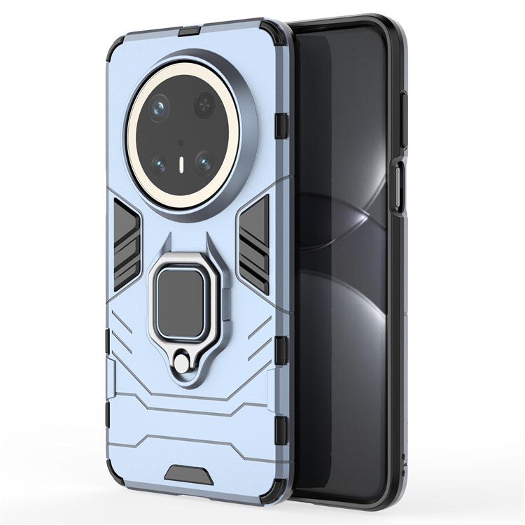 For Huawei Mate 70 Pro+ / 70 Pro Case PC+TPU Protective Phone Cover with Ring Kickstand - Blue