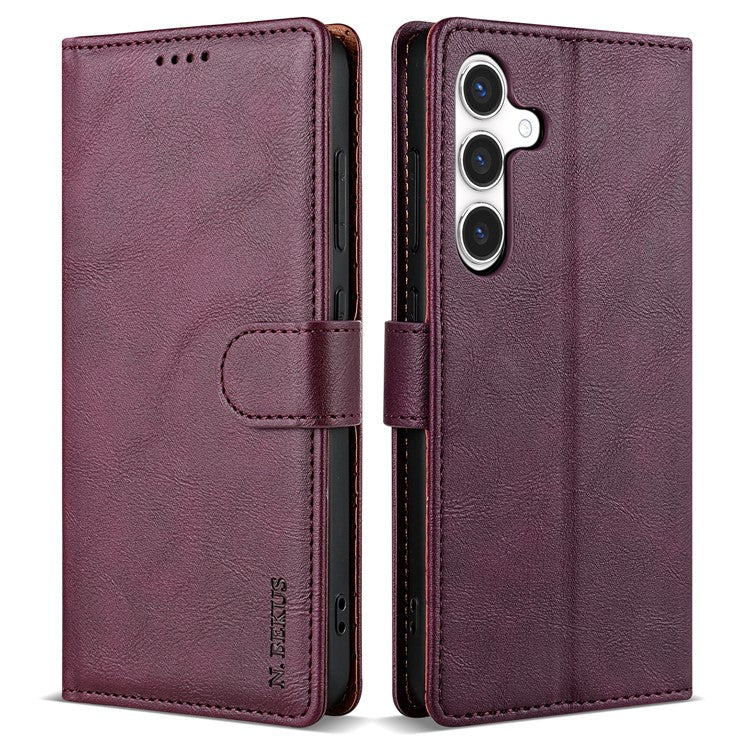 N.BEKUS CSJ-001 For Samsung Galaxy A36 5G Stand Case PU Leather Wallet Phone Cover - Wine Red