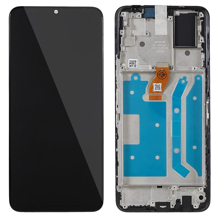 For Honor Play 30 Plus 5G / X7 Grade B LCD Screen and Digitizer Assembly + Frame Replacement Part (without Logo)