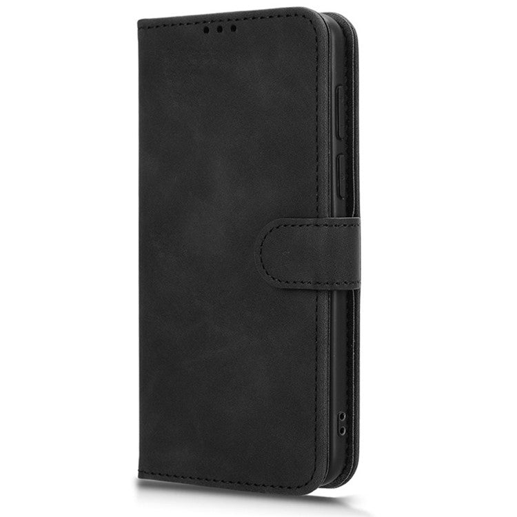 For Huawei Mate 70 Leather Case Skin-Feel Anti-Drop Wallet Flip Phone Cover - Black