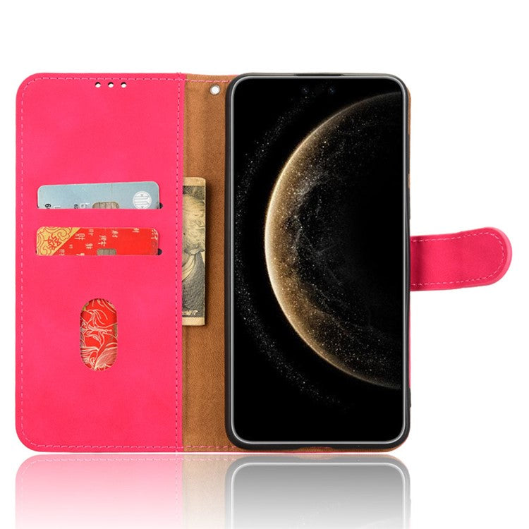 For Huawei Mate 70 Pro+ / 70 Pro Leather Case Skin-Feel Anti-Drop Wallet Flip Phone Cover - Rose