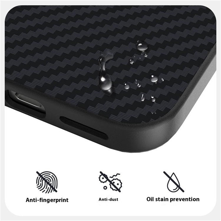 ABEEL For Google Pixel 9 Pro XL Case Compatible with MagSafe Carbon Fiber Texture Back Cover - Black / Silver