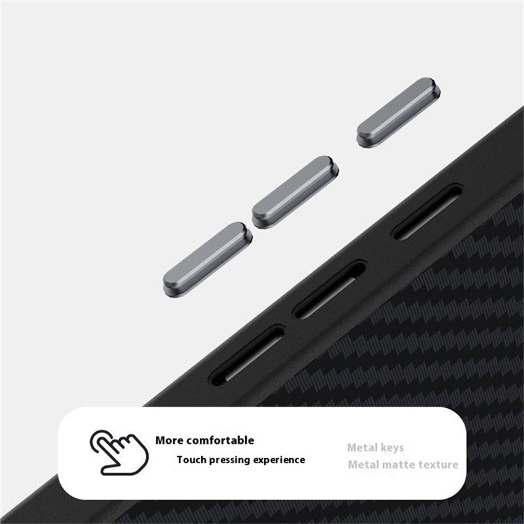 ABEEL For Google Pixel 9 Pro XL Case Compatible with MagSafe Carbon Fiber Texture Back Cover - Black / Silver