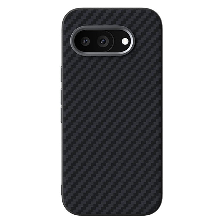 ABEEL For Google Pixel 9a Case Compatible with MagSafe Carbon Fiber Texture Back Cover - Black