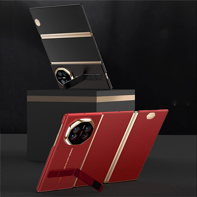 GKK For Huawei Mate XT Ultimate Case Ultra Thin Hard PC Phone Back Cover with Kickstand - Red