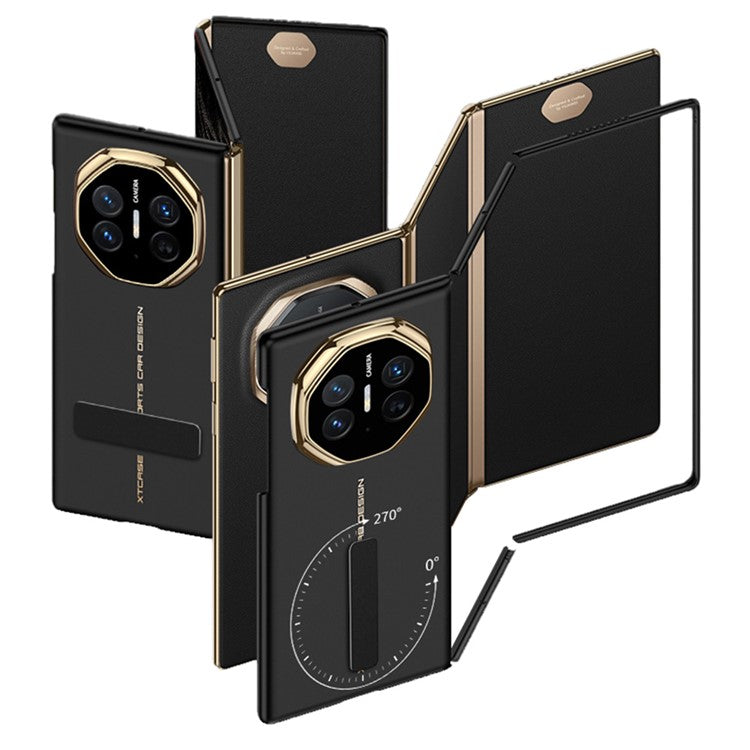 GKK For Huawei Mate XT Ultimate Case Ultra Thin Hard PC Phone Back Cover with Kickstand - Black