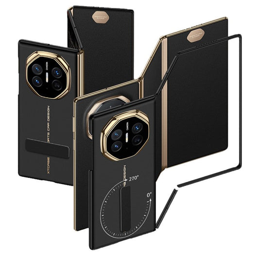 GKK For Huawei Mate XT Ultimate Case Ultra Thin Hard PC Phone Back Cover with Kickstand - Black