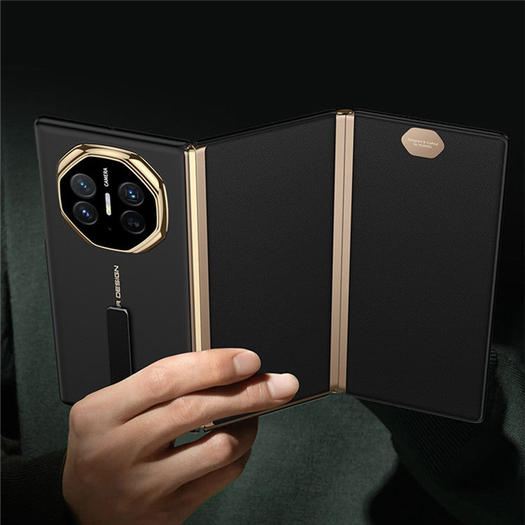 GKK For Huawei Mate XT Ultimate Case Ultra Thin Hard PC Phone Back Cover with Kickstand - Black