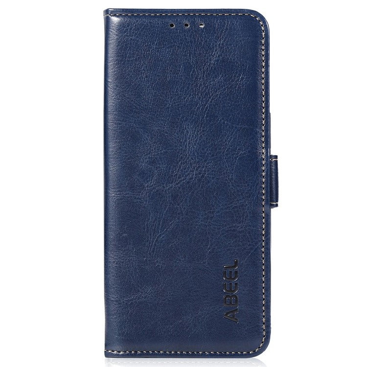 ABEEL For Samsung Galaxy A26 5G Case PU Leather Crazy Horse Texture Wallet Phone Cover - Blue
