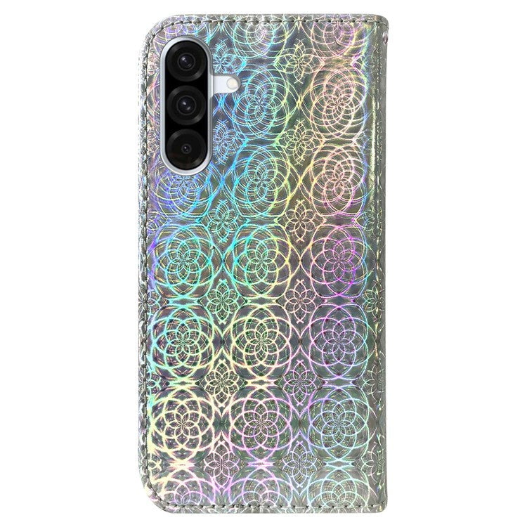 For Samsung Galaxy A56 5G / A36 5G Stand Case Dazzling Flower Leather Phone Cover - Grey