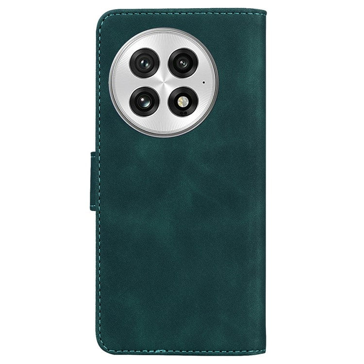For OnePlus 13 Case Solid Color Leather Wallet Phone Cover - Green