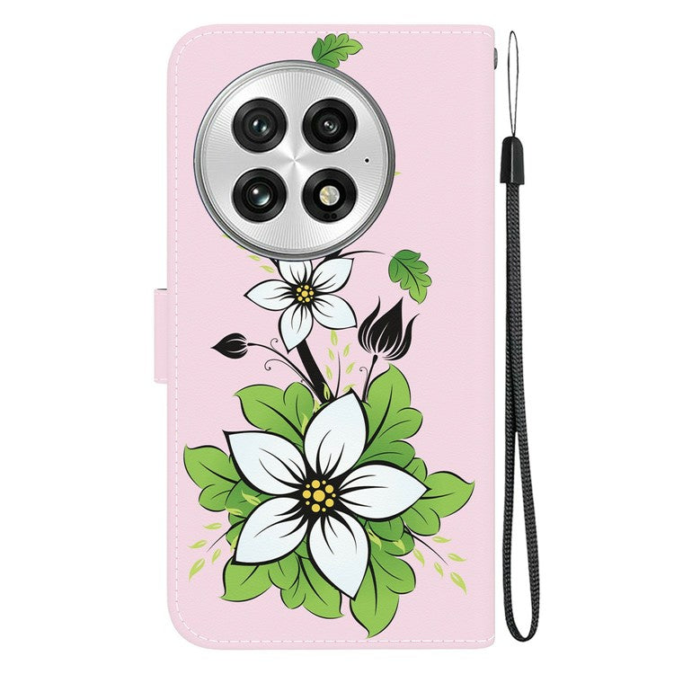 For OnePlus 13 Wallet Phone Case Anti-Drop Leather Flip Cover Pattern Printing - Lily