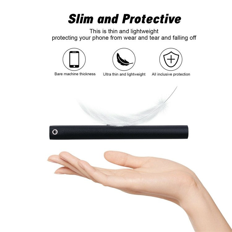 For OnePlus 13 Case Ultra-Thin PU Leather + TPU Phone Cover with Card Slot - Black