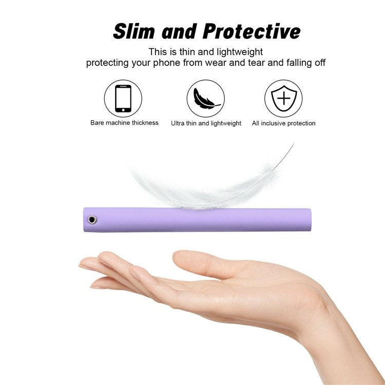 For OnePlus 13 Case Ultra-Thin PU Leather + TPU Phone Cover with Card Slot - Purple