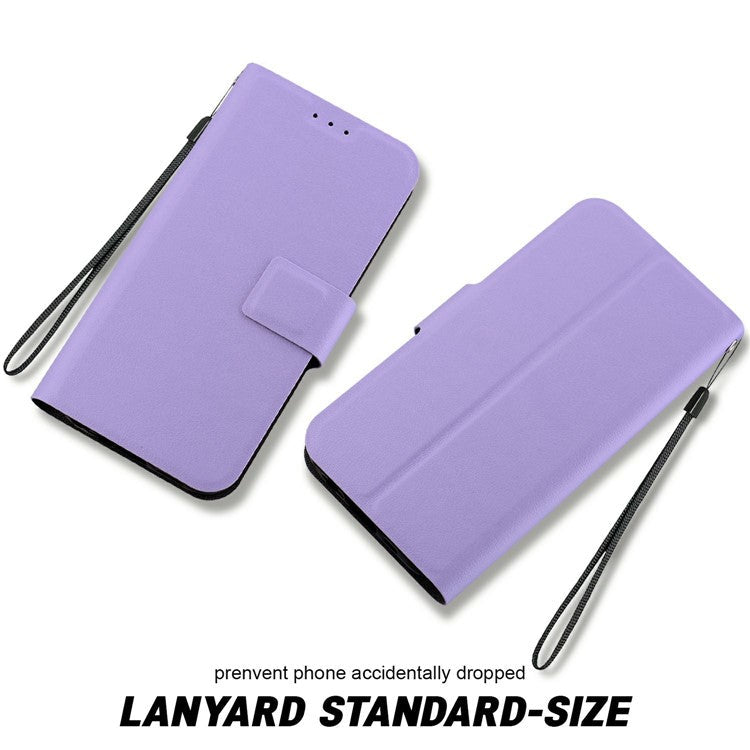 For OnePlus 13 Case Ultra-Thin PU Leather + TPU Phone Cover with Card Slot - Purple