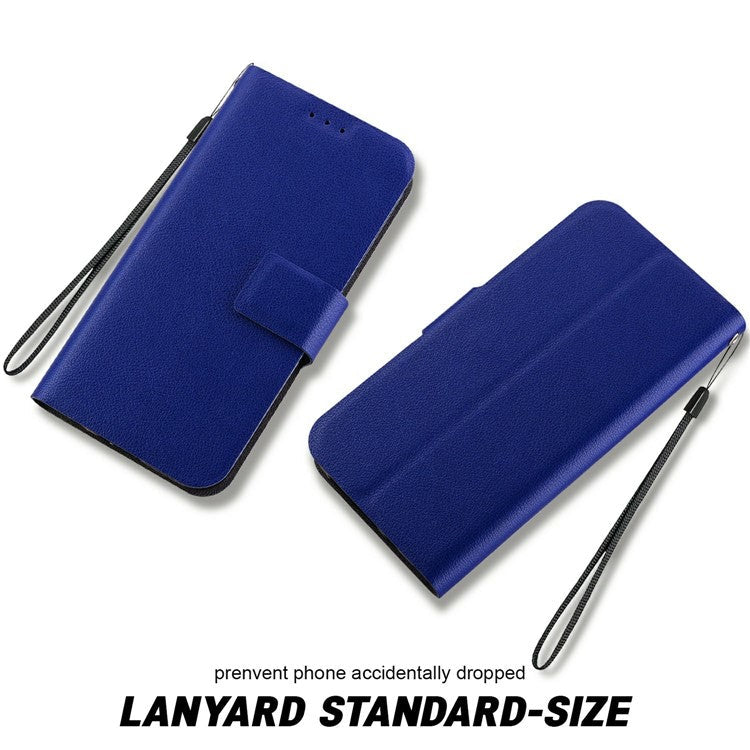 For OnePlus 13 Case Ultra-Thin PU Leather + TPU Phone Cover with Card Slot - Blue