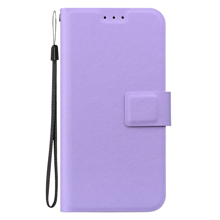 For Motorola Moto G75 5G Case Ultra-Thin PU Leather + TPU Phone Cover with Card Slot - Purple
