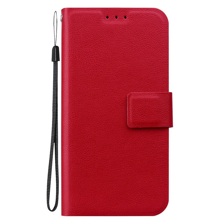 For Motorola Moto G75 5G Case Ultra-Thin PU Leather + TPU Phone Cover with Card Slot - Red
