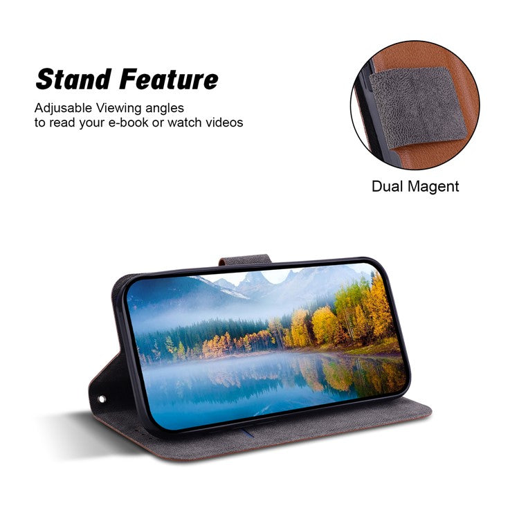 For Motorola Moto G75 5G Case Ultra-Thin PU Leather + TPU Phone Cover with Card Slot - Brown