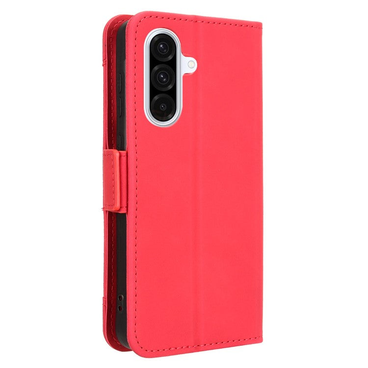 For Samsung Galaxy A56 5G Leather Case Phone Wallet Cover with Multiple Card Slots - Red
