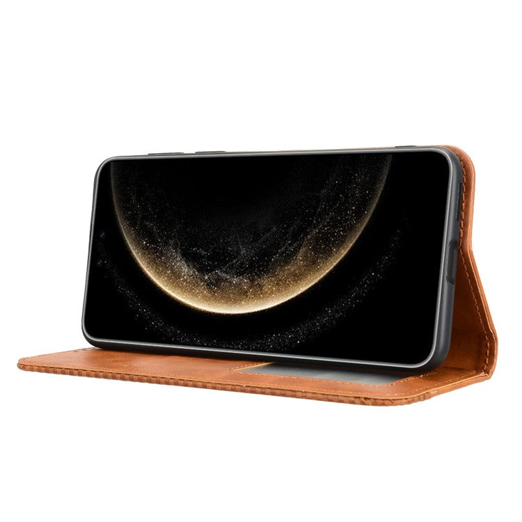 For Huawei Mate 70 Pro+ / 70 Pro Leather Case Wallet Stand Retro Texture Phone Cover - Brown