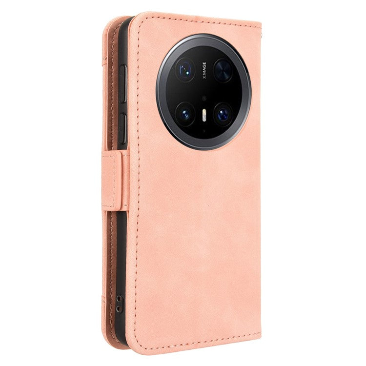 For Huawei Mate 70 Pro+ / 70 Pro Leather Case Phone Wallet Cover with Multiple Card Slots - Pink