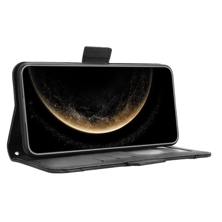 For Huawei Mate 70 Pro+ / 70 Pro Leather Case Phone Wallet Cover with Multiple Card Slots - Black