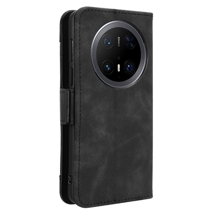 For Huawei Mate 70 Pro+ / 70 Pro Leather Case Phone Wallet Cover with Multiple Card Slots - Black