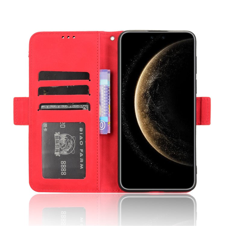 For Huawei Mate 70 Pro+ / 70 Pro Leather Case Phone Wallet Cover with Multiple Card Slots - Red