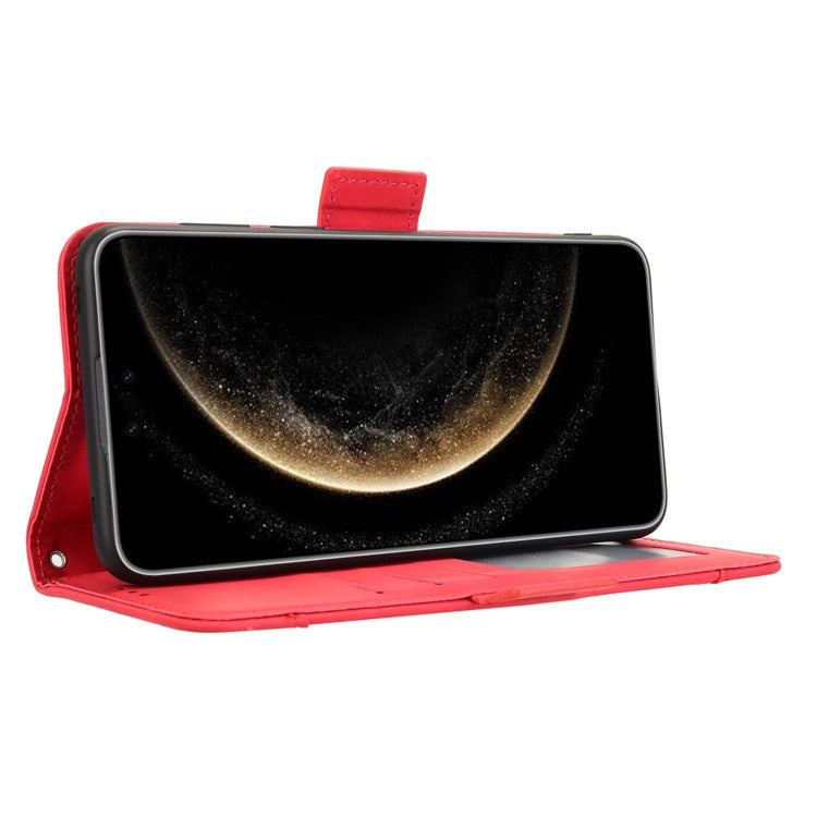 For Huawei Mate 70 Pro+ / 70 Pro Leather Case Phone Wallet Cover with Multiple Card Slots - Red