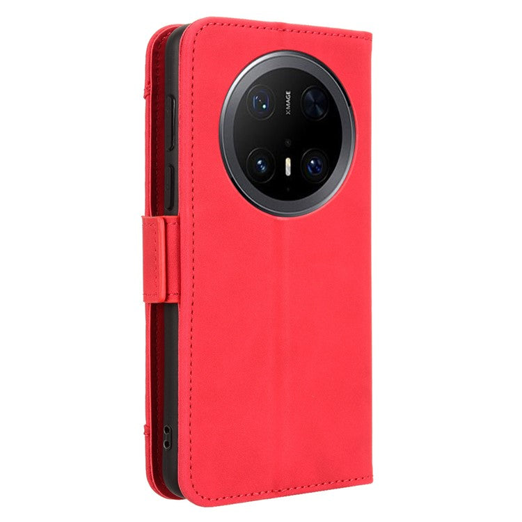 For Huawei Mate 70 Pro+ / 70 Pro Leather Case Phone Wallet Cover with Multiple Card Slots - Red