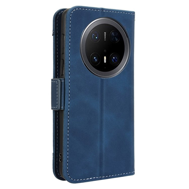 For Huawei Mate 70 Pro+ / 70 Pro Leather Case Phone Wallet Cover with Multiple Card Slots - Blue