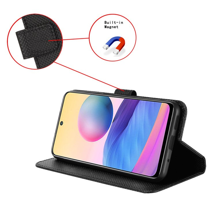 For Huawei Mate 70 Pro+ / 70 Pro Case PU Leather Diamond Texture Wallet Phone Cover - Black