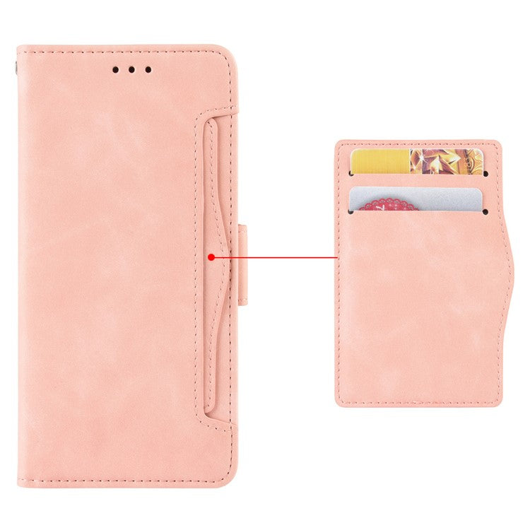 For Huawei Mate 70 Leather Case Phone Wallet Cover with Multiple Card Slots - Pink