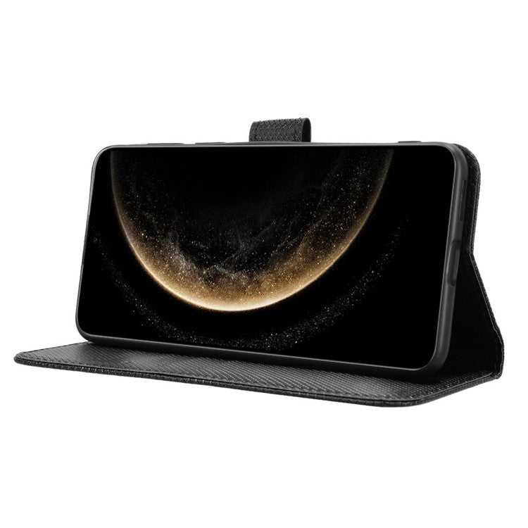 For Huawei Mate 70 Case PU Leather Diamond Texture Wallet Phone Cover - Black