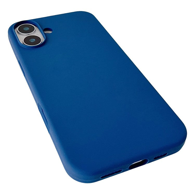 For iPhone 16 Plus Case Silicone Shockproof Phone Protective Cover Shell - Green - Blue