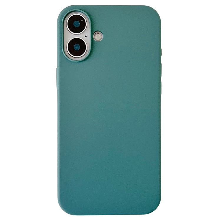 For iPhone 16 Case Silicone Shockproof Phone Protective Cover Shell - Green
