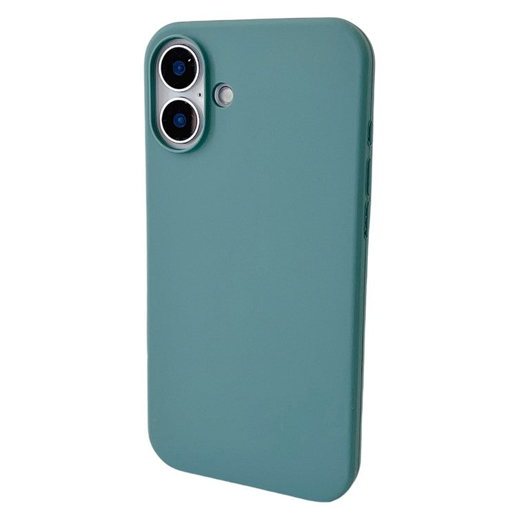 For iPhone 16 Case Silicone Shockproof Phone Protective Cover Shell - Green