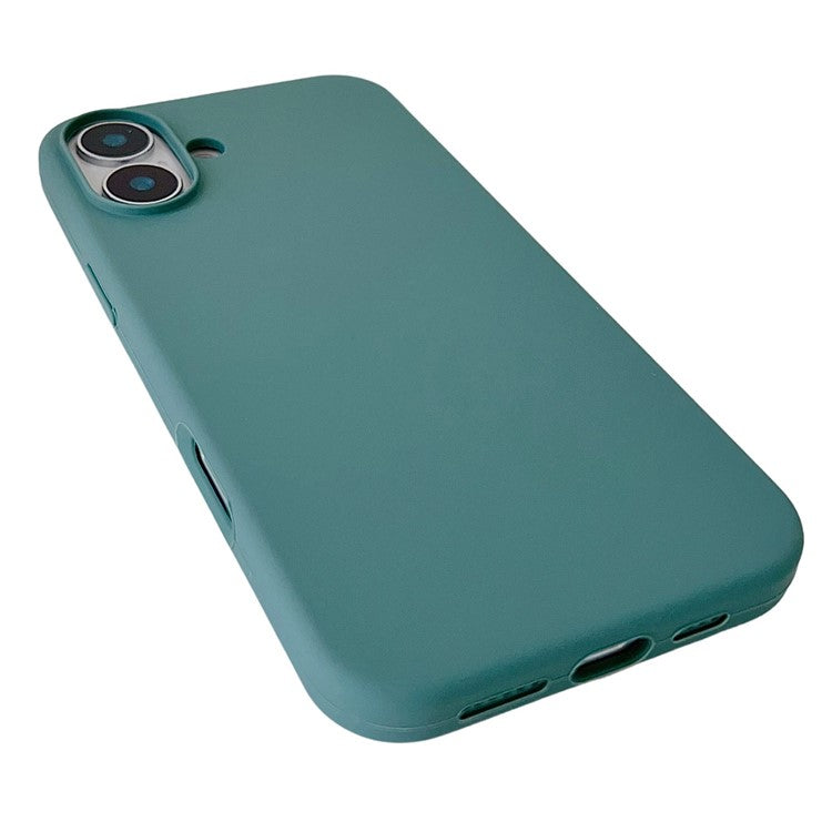 For iPhone 16 Case Silicone Shockproof Phone Protective Cover Shell - Green