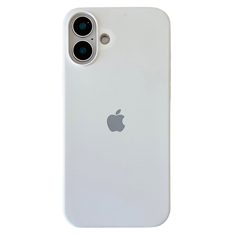 For iPhone 16 Case Shockproof Silicone Phone Back Cover - White
