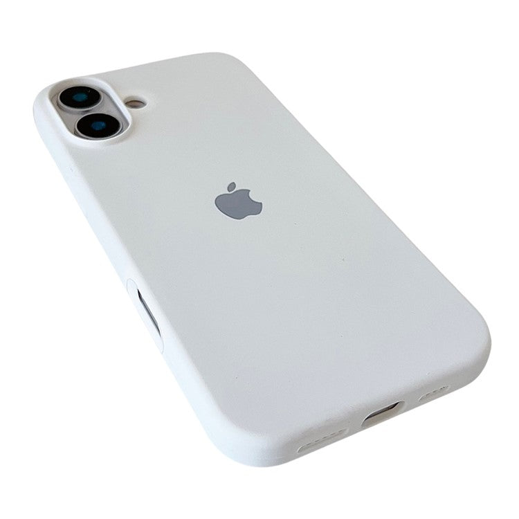 For iPhone 16 Case Shockproof Silicone Phone Back Cover - White