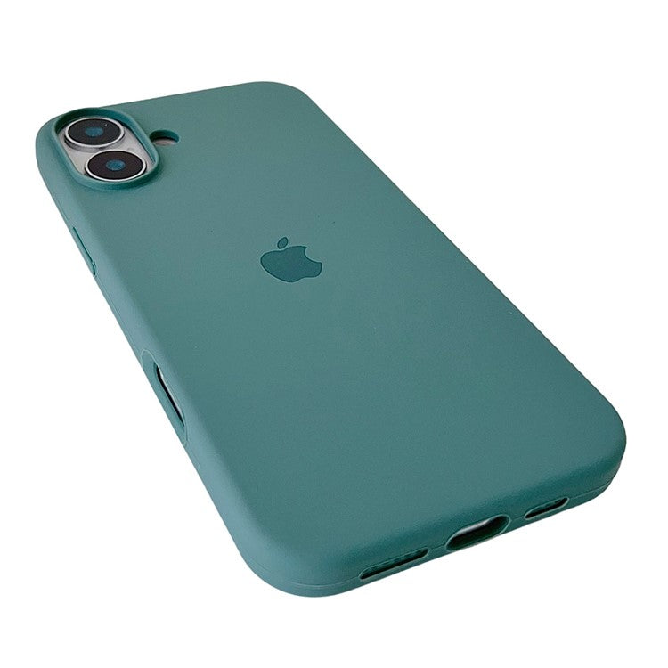 For iPhone 16 Plus Case Shockproof Silicone Phone Back Cover - Green